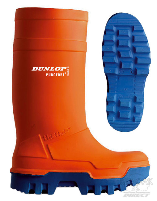 Dunlop Purofort Thermo+ Full Safety Wellington Boots in Orange ...