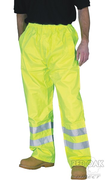 High Visibility Yellow Waterproof Breathable Overtrousers EN471 ...