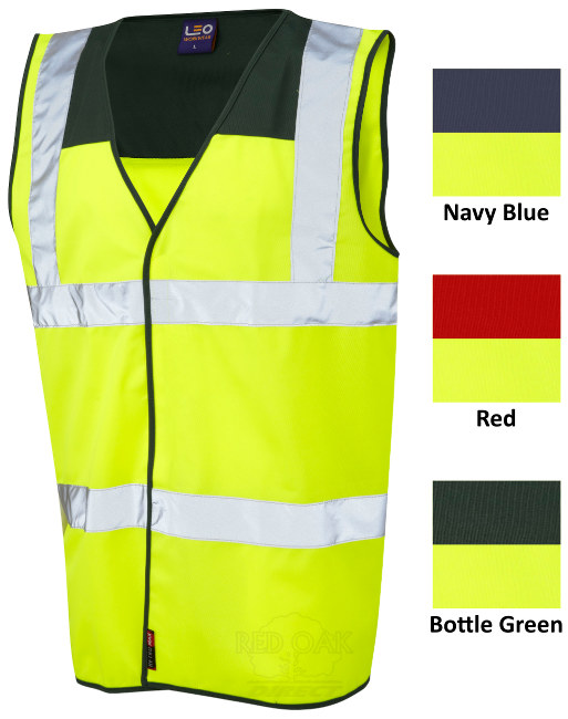 High Visibility Vest With Coloured Yoke - redoakdirect.com