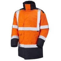 High Visibility Orange & Navy Blue Superior Waterproof Jacket - ENISO 20471