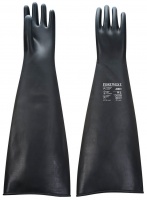 A803 - Heavyweight Latex Rubber Gauntlet 600mm Black