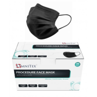 Disposable Black 3 Ply Face Mask Type IIR Pack Of 50