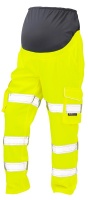 Leo Hi Visibility Verity Maternity Yellow Ladies Cargo Trouser