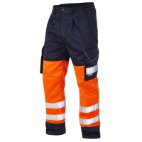 High Visibility Orange & Navy Superior Cargo Trousers ENISO 20471