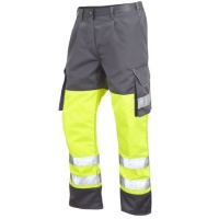 High Visibility Superior Yellow & Grey Cargo Trousers ENISO 20471