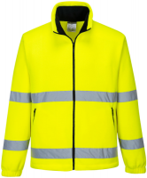 Yellow, 4XL Shelikes Hi Vis Viz Visibility Two Tone Zipped Zip Softsheel Light Weight Fleece Zip Jacket Size 