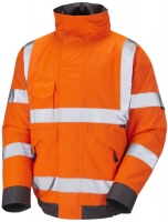 High Visibility J01 Superior Orange Waterproof Bomber Jacket ENISO20471 Class 3