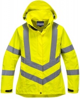 Womens High Visibility Yellow Breathable Waterproof Jacket
