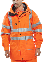 High Visibility Orange Carnoustie Breathable Waterproof Jacket