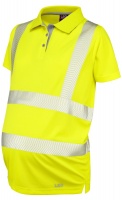 Leo High Visibility Yellow Coolviz Ultra Lovacott Ladies Maternity Polo Shirt