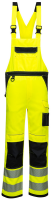 High Visibility Yellow/Black Poly Cotton Bib & Brace Overall