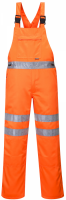 High Visibility Orange Poly Cotton Bib & Brace Overall