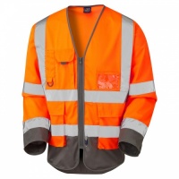 High Visibility Superior Orange & Grey Lightweight Jacket ENISO 20471 Class 3