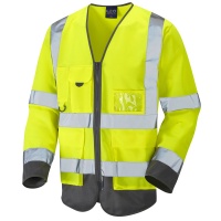 High Visibility Superior Yellow & Grey Lightweight Jacket ENISO 20471 Class 3