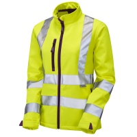 Ladies Honeywell Premium High Visibility Yellow Softshell Jacket