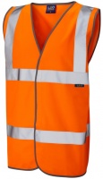 Leo Tarka High Visibility Orange Lightweight Vest ENISO 20471 Class 2