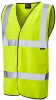 Leo Tarka High Visibility Yellow Lightweight Vest ENISO 20471 Class 2