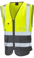 High Visibility Lynton Yellow & Grey Superior Two-Tone Vest  To ENISO 20471 Class 1