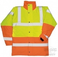 High Visibility Contrast Traffic Jacket (Yellow Upper)