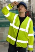 High Visibility Yellow Flame Retardant Zipped Lightweight Jacket