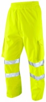 High Visibility Leo Waterproof Breathable Yellow Executive Cargo Overtrousers ENISO 20471 Class 1