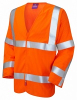 Meshaw Limited Flame Spread / Anti-Static Hi Vis Orange Sleeved Waistcoat