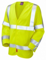 Meshaw Limited Flame Spread / Anti-Static Hi-Vis Yellow Sleeved Waistcoat