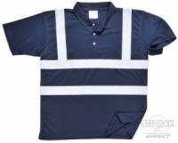 High Visibility Navy Blue Polo Shirt