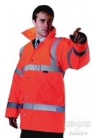 High Visibility Orange Waterproof Traffic Jacket