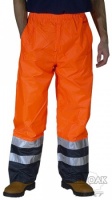 High Visibility Orange & Navy Belfry Waterproof Breathable Overtrousers