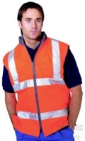 High Visibility Orange Reversible Bodywarmer