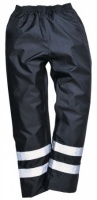 High Visibility Navy Blue Waterproof Overtrousers