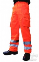 High Visibility Orange Rail Spec Trousers