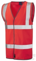 High Visibility Red Vest (ENISO 20471 Class 2.2)