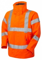Ladies Premium High Visibility Orange Breathable Waterproof Jacket