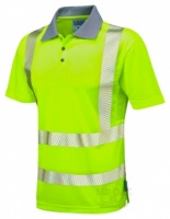 Superior Leo Woolacombe Coolviz High Visibility Yellow Advanced Polo Shirt