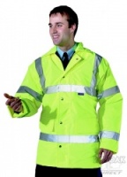 High Visibility Waterproof Yellow Traffic Jacket EN ISO 20471