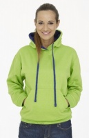 Contrast Uneek Unisex Hooded Sweatshirt
